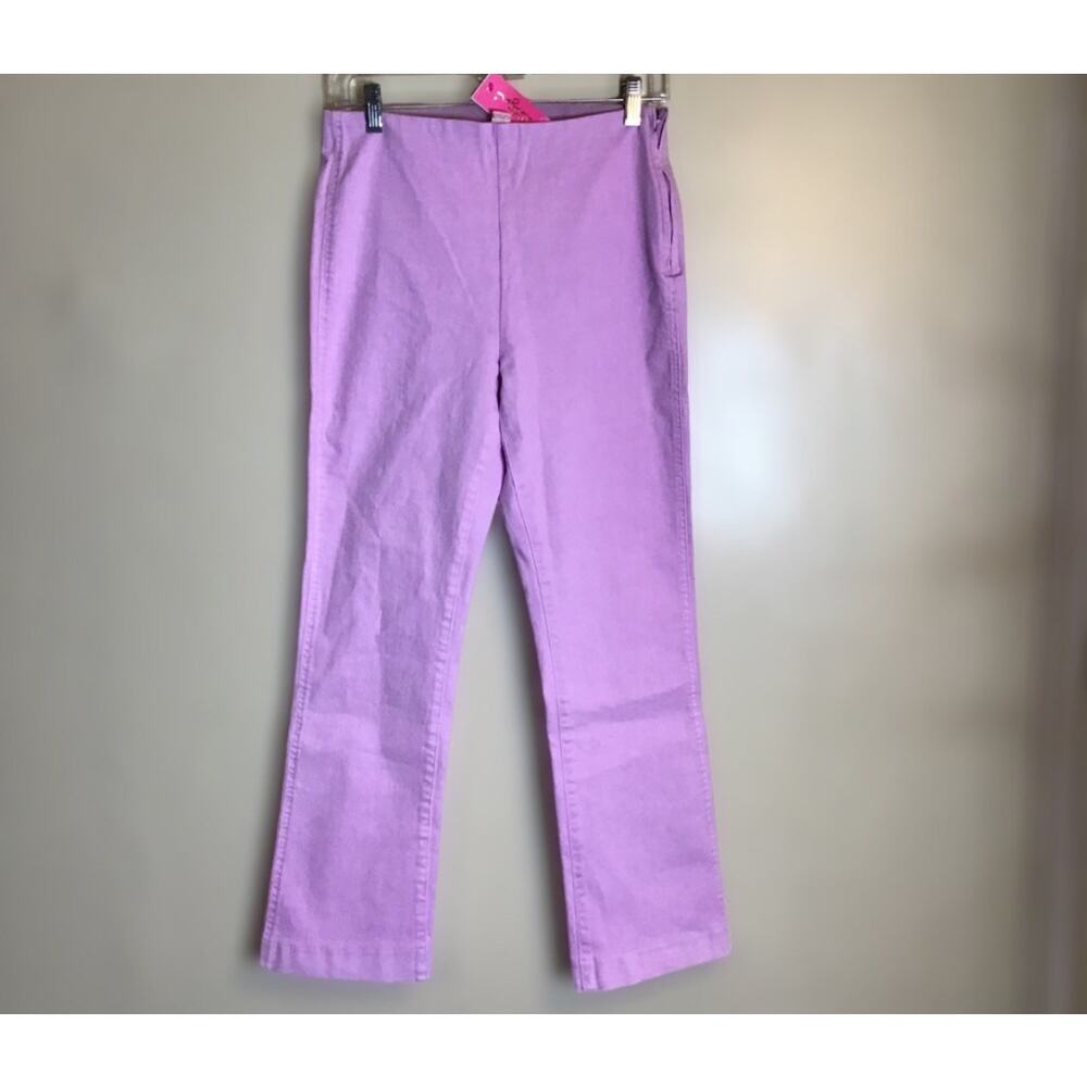 Lilly Pulitzer Women high Rise Crop Jeans Sz.8 lilac NWT Resort Wear Preppy - Picture 5 of 13